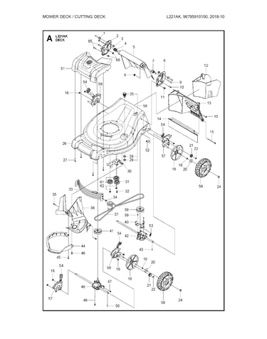 Mower deck/cutting deck