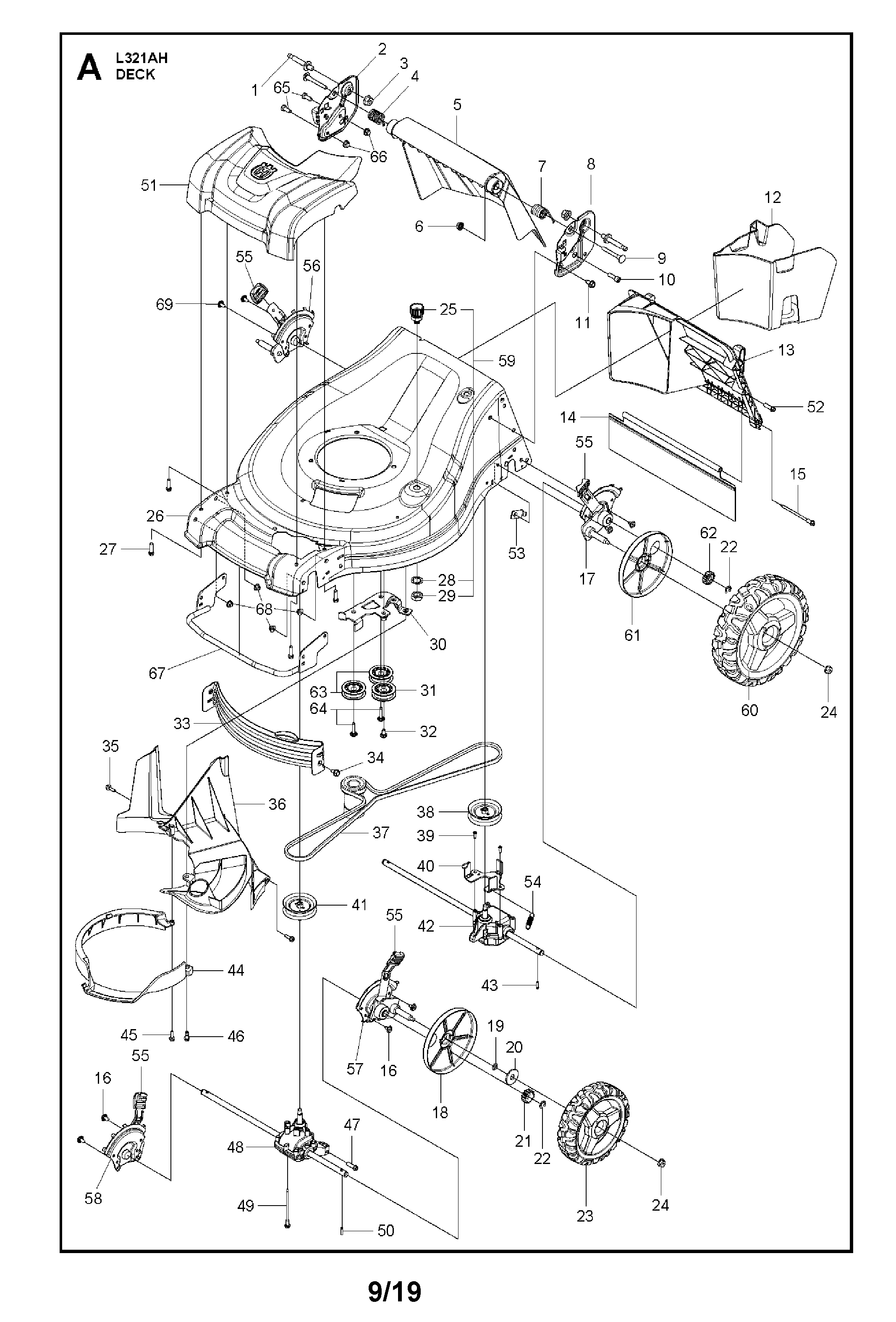 Mower deck/cutting deck