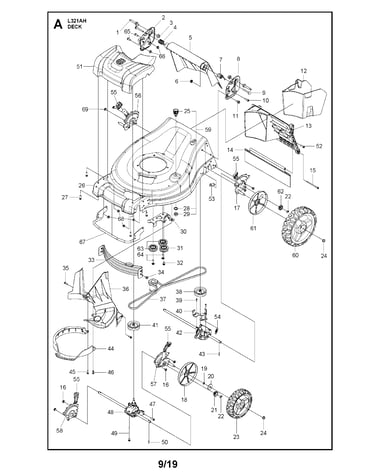 Mower deck/cutting deck
