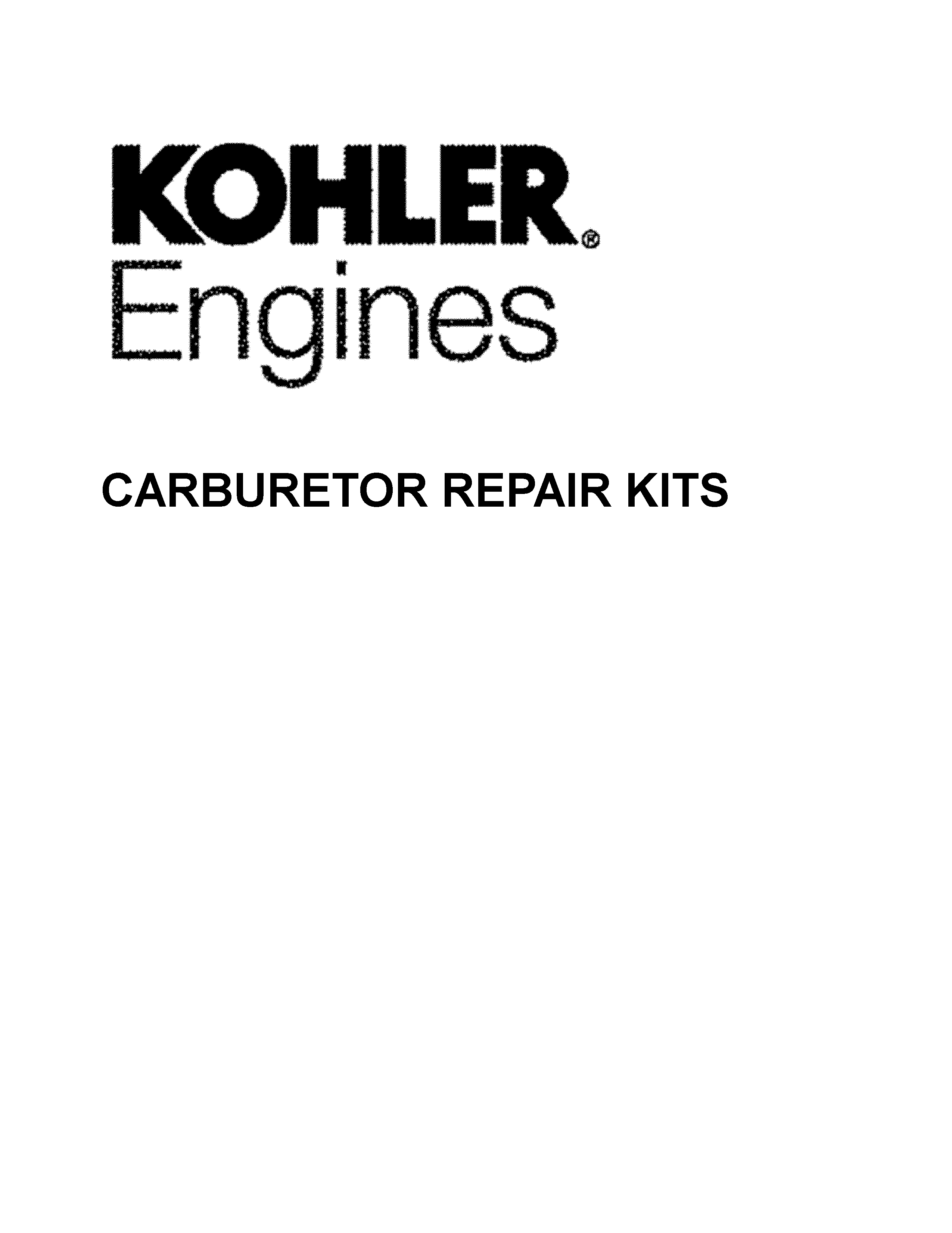 CARBURETOR REPAIR KITS