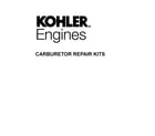 Kohler HD775-3018 carburetor repair kits diagram