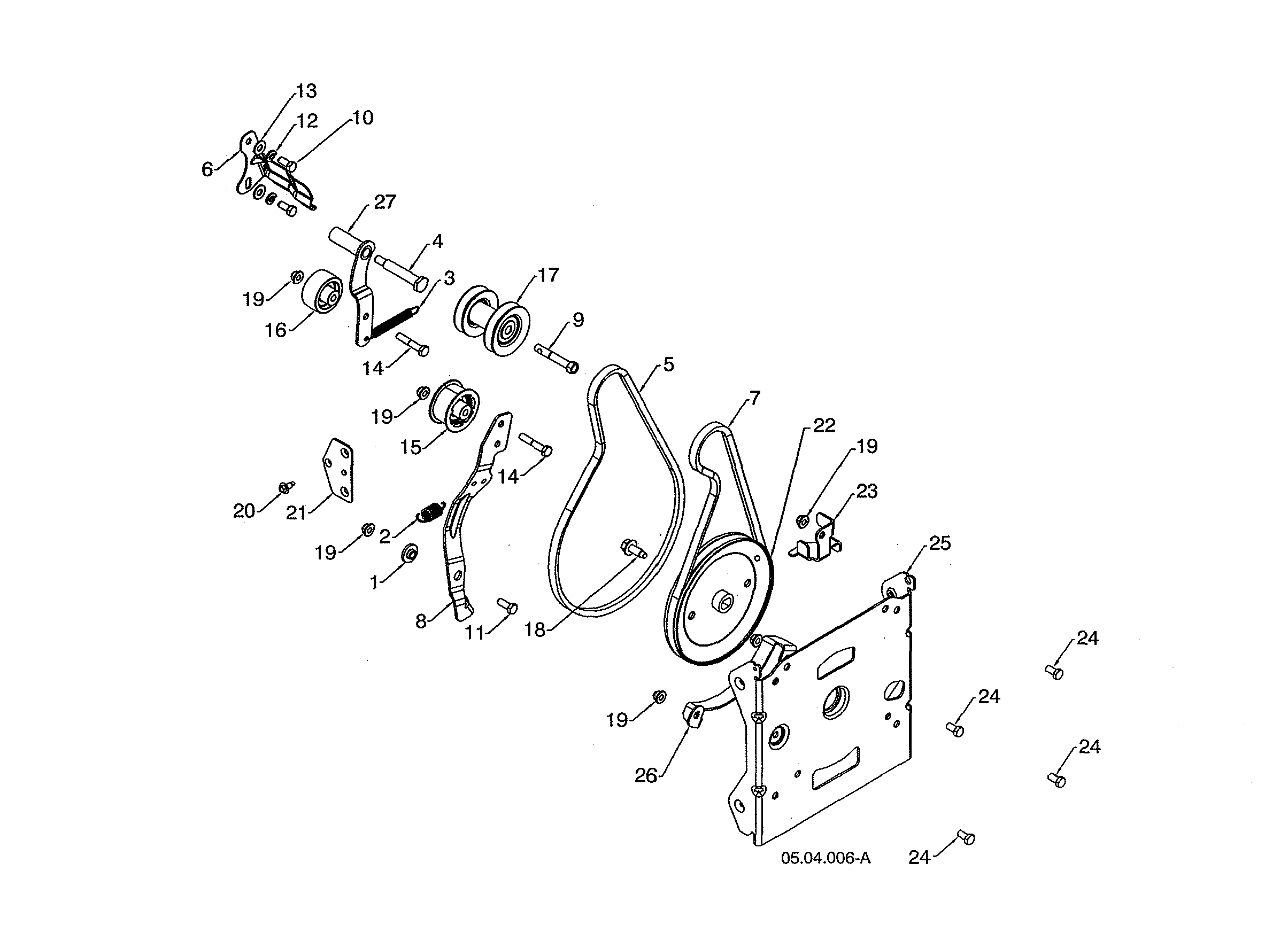 Chassis/pulleys/belts