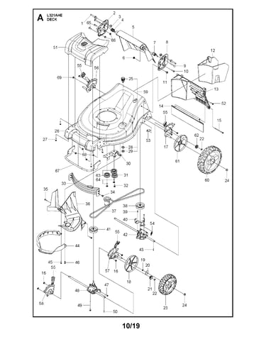 Mower deck/cutting deck