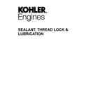 Kohler XTX675-3017 sealant, thread lock & lubrication diagram