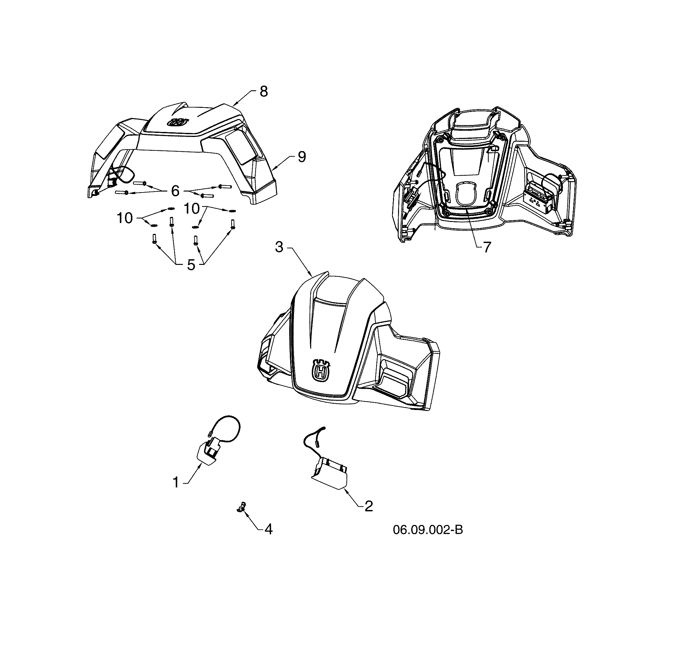 Shroud assembly/wire harness
