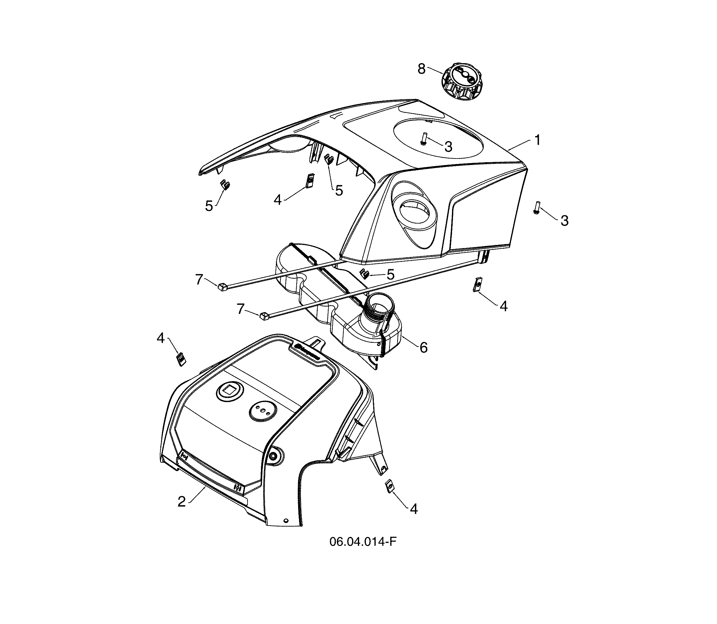 Top cover/rear upper cover
