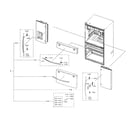Samsung RF28R7351SG/AA-00 handle parts diagram