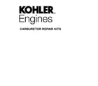 Kohler KS540-3011 carburetor repair kits diagram