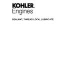 Kohler KS540-3011 sealant, thread lock, lubricate diagram