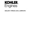 Kohler KT725-3078 sealant, thread lock, lubricate diagram