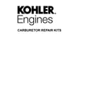 Kohler KT730-3046 carburetor repair kits diagram