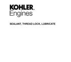 Kohler KT730-3046 sealant, thread lock, lubricate diagram