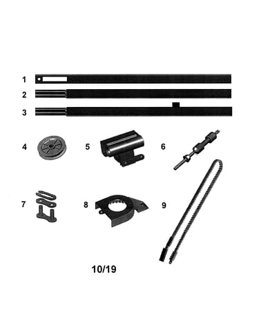 Rail assembly parts