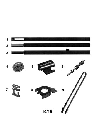 Rail assembly parts