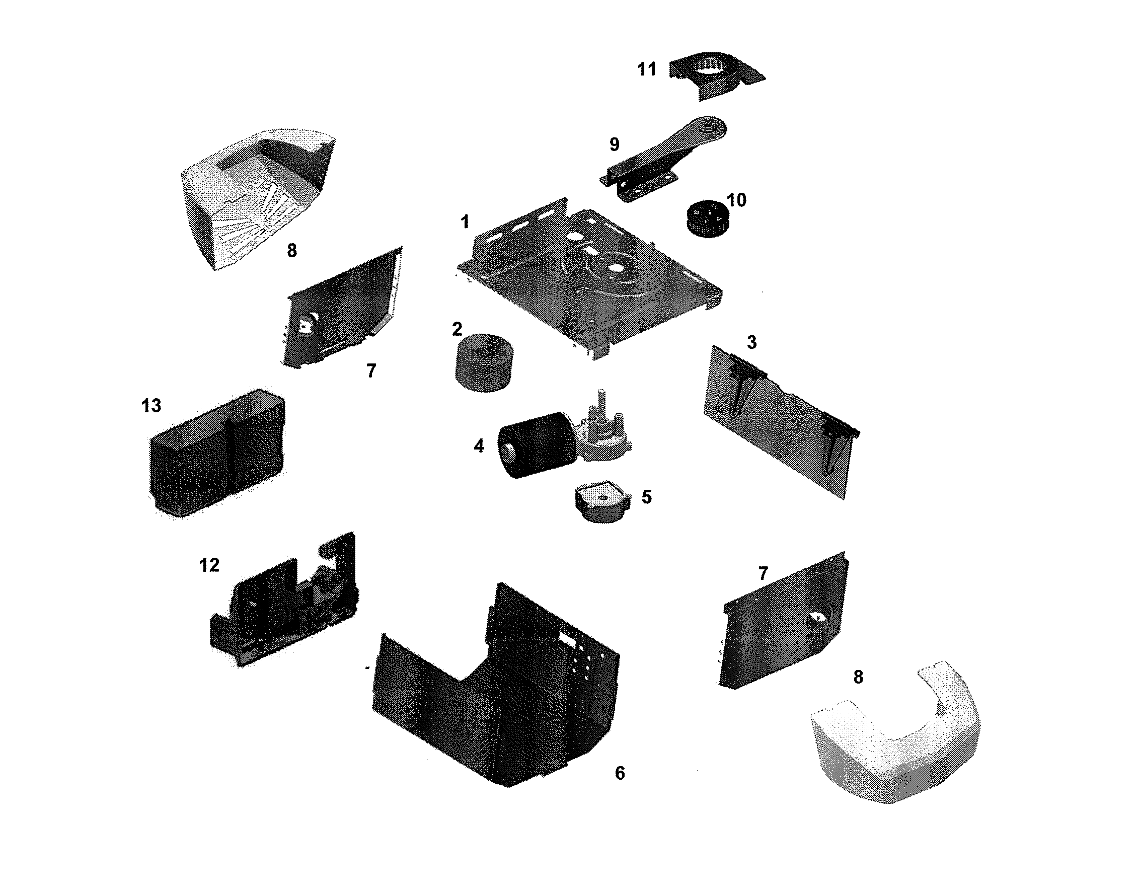 Opener assembly parts