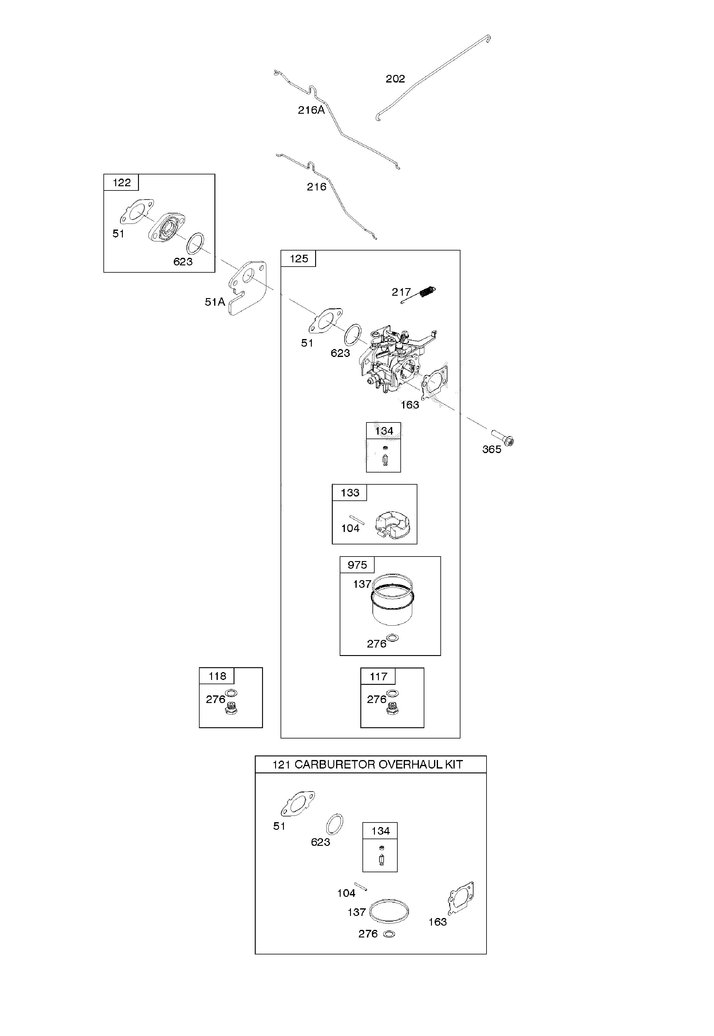 Carburetor/carburetor overhaul kit