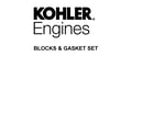 Kohler KT735-3076 blocks & gasket set diagram