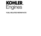 Kohler KT735-3076 carburetor repair kits diagram
