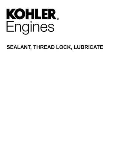 Sealant, thread lock, lubricate