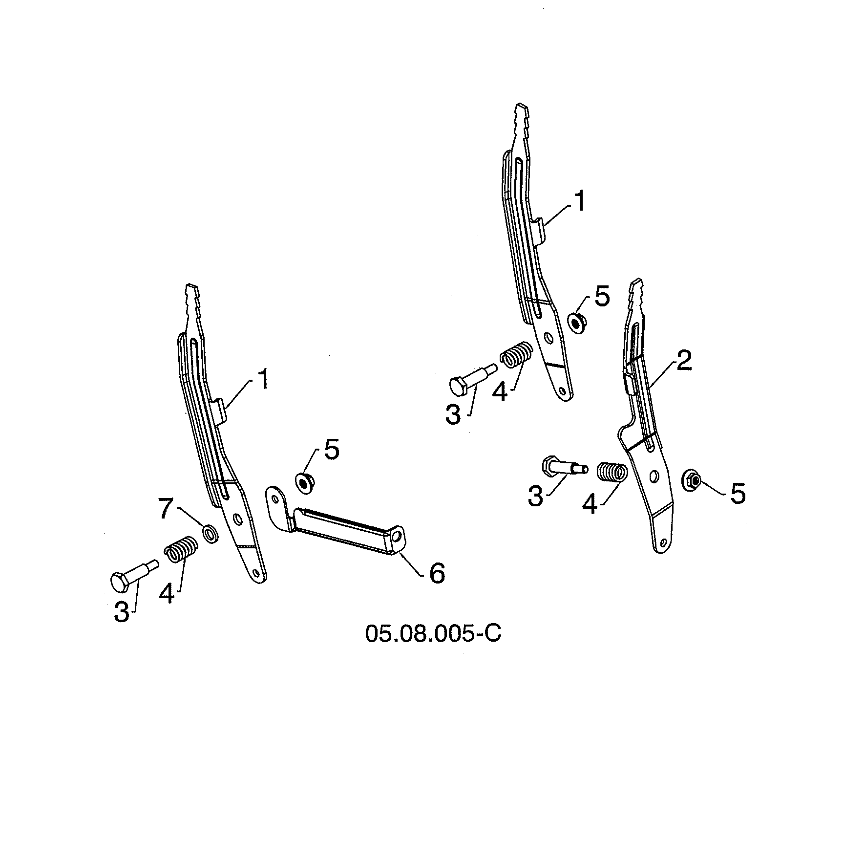 LEVER CONTROL SPEED/DEFLECTOR/CHUTE ROT