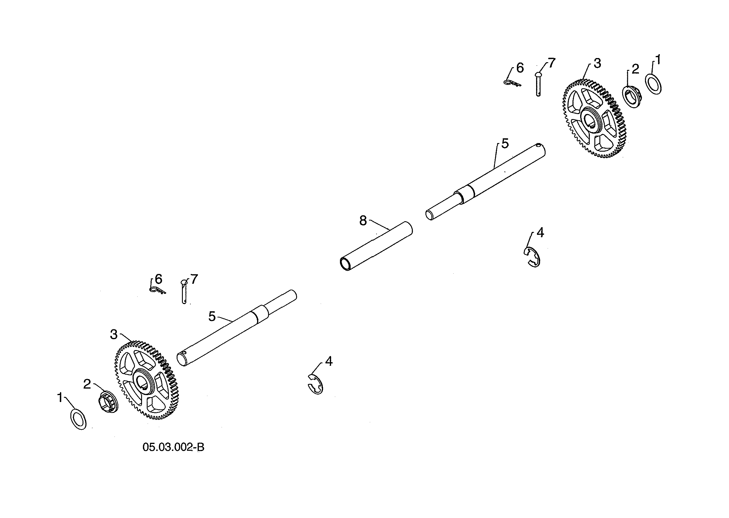 Axle shaft/gears