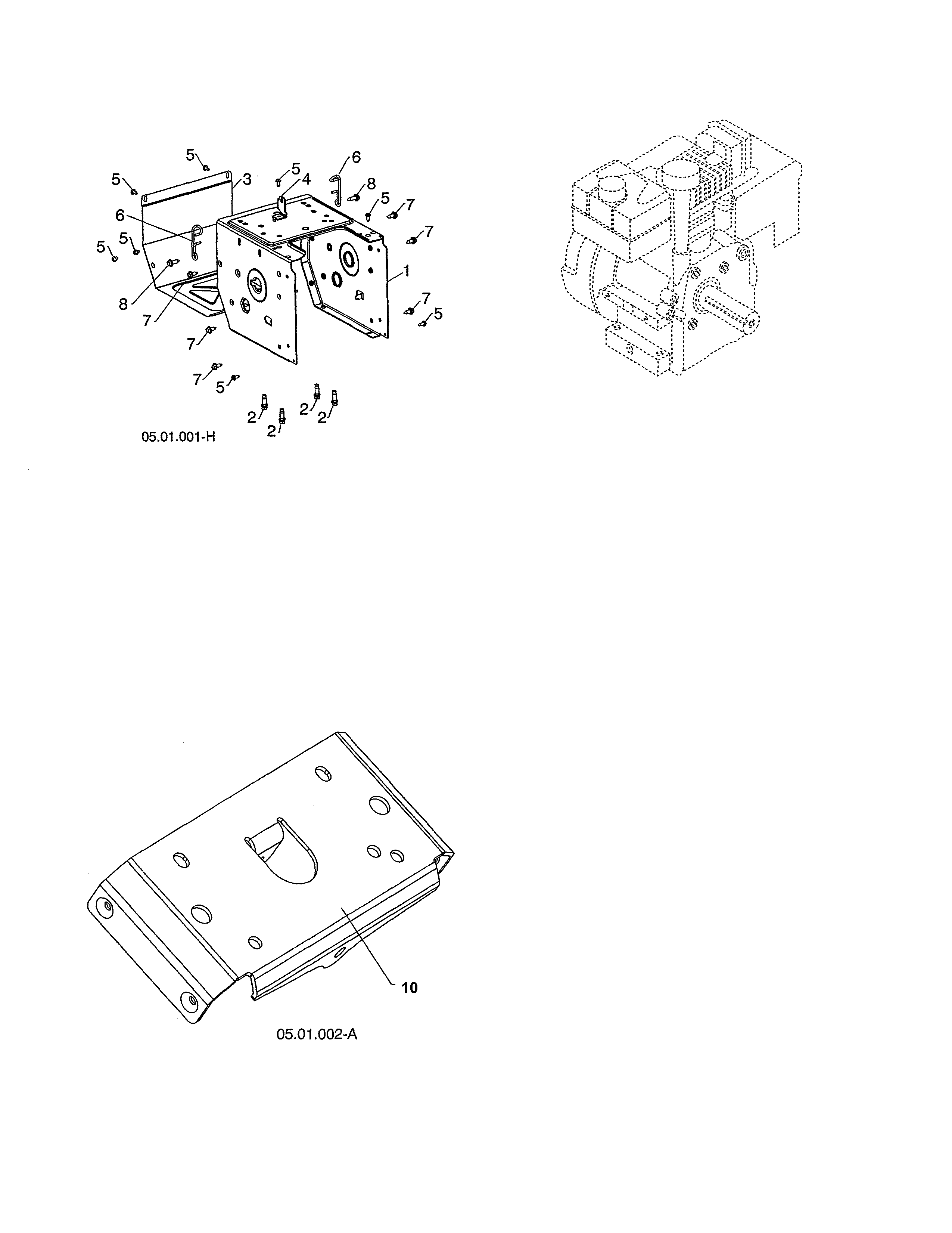 COMPLETE LCT ENGINE/FRAME/MOUNTING PLATE