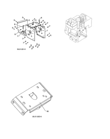 Complete lct engine/frame/mounting plate