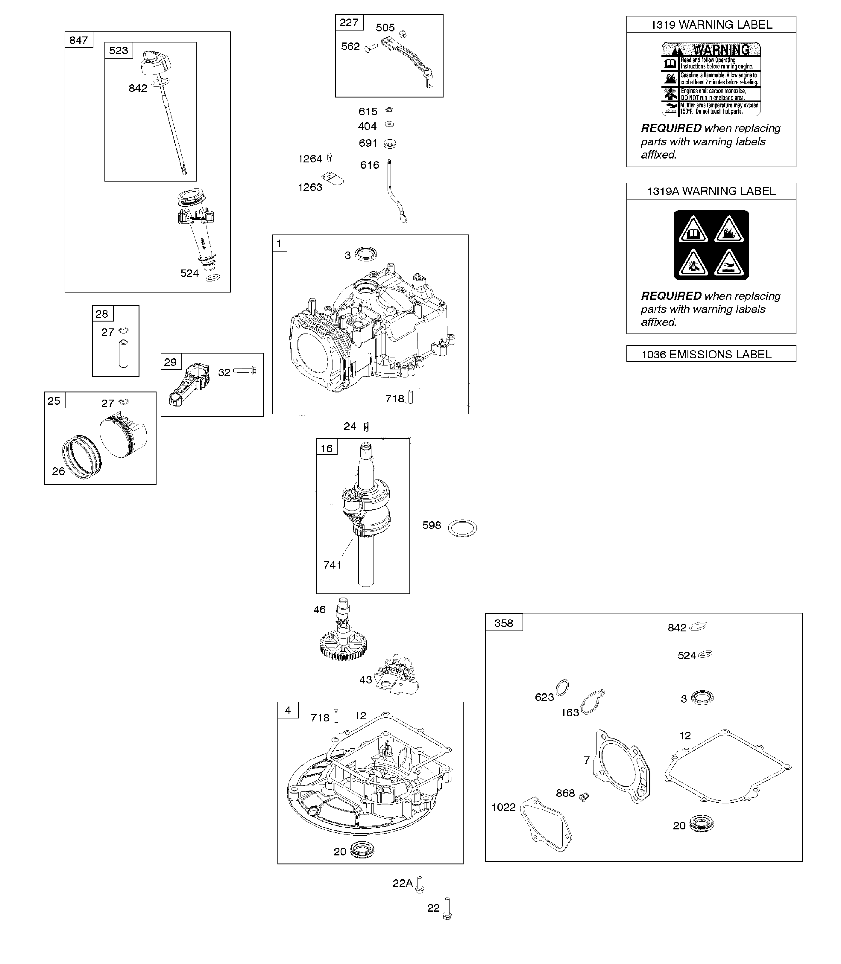 CAMSHAFT/CRANKSHAFT/CYLINDER/GASKET SET/SUMP