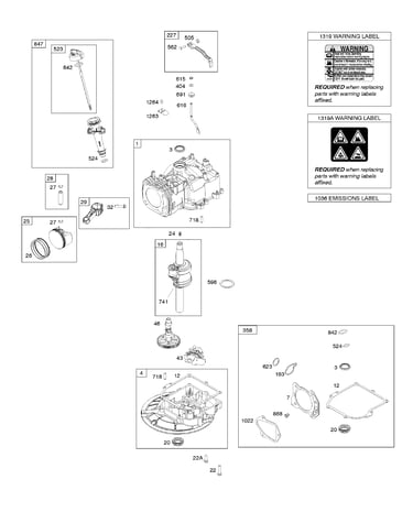 Camshaft/crankshaft/cylinder/gasket set/sump