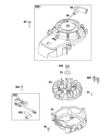 Flywheel/ignition/starter