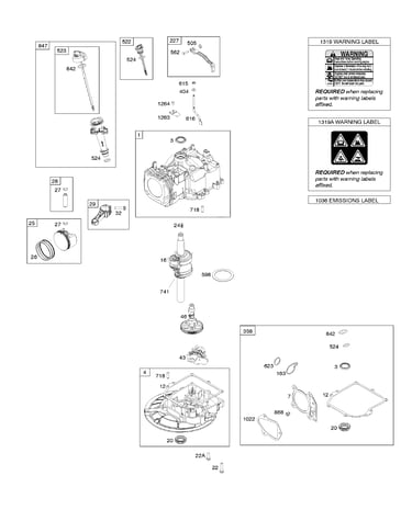Camshaft/crankshaft/cylinder/gasket set/sump