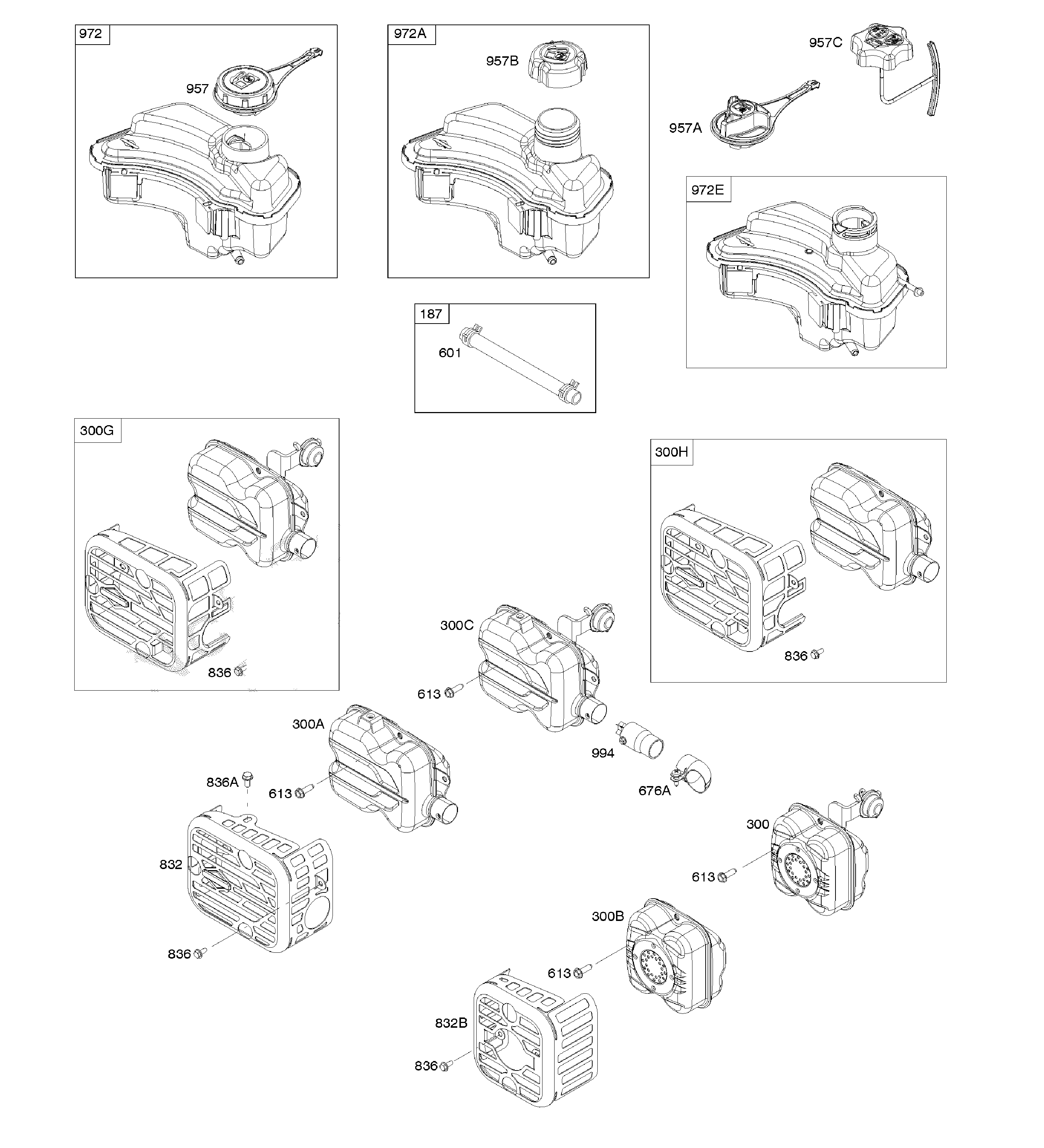 Exhaust system/fuel supply