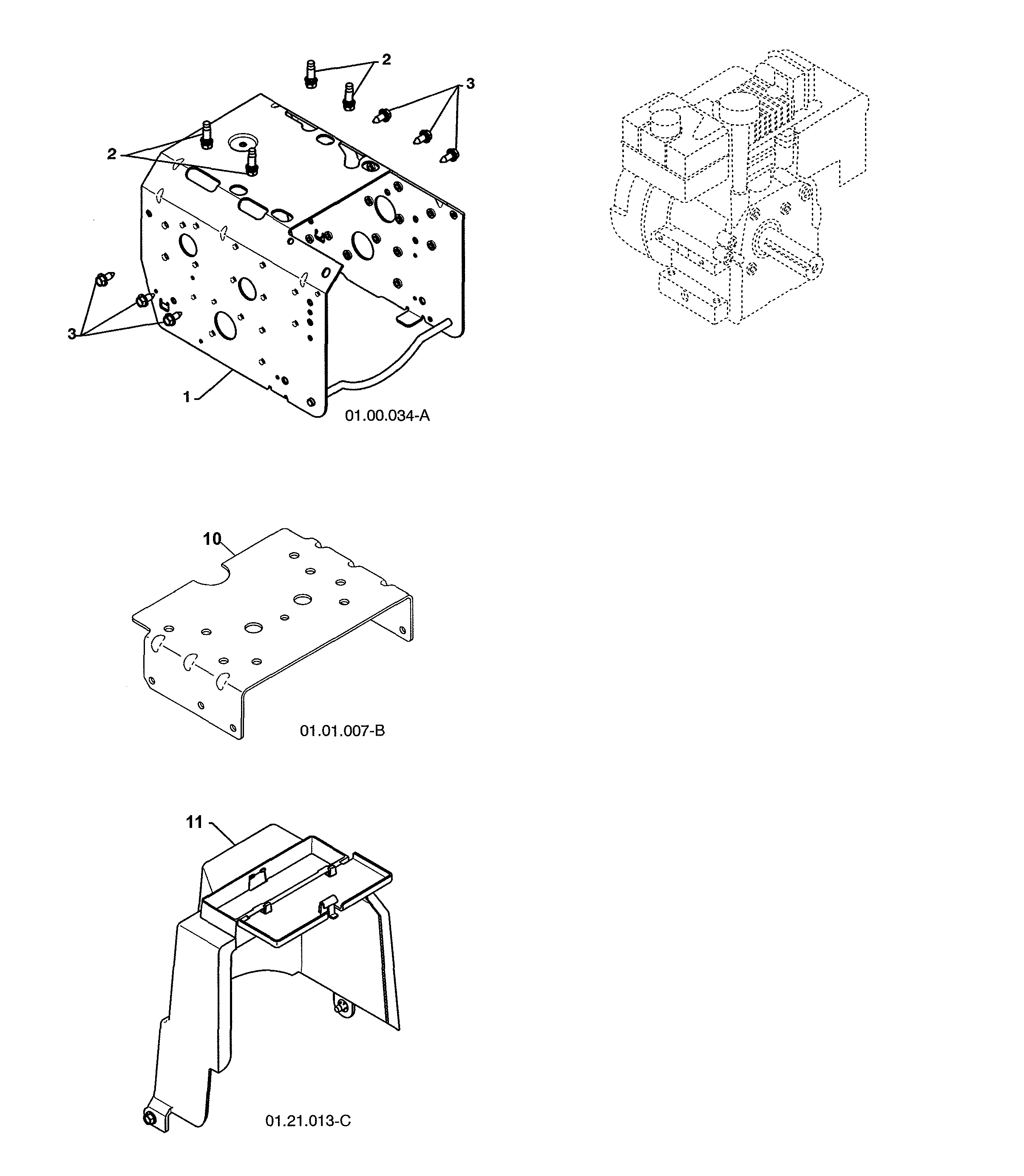 Engine/frame/mount/cover