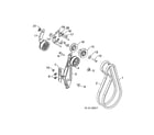 Poulan 12527HVX-96195001800 impeller & traction belts diagram