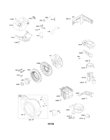 Blower housing/shrouds/exhaust system