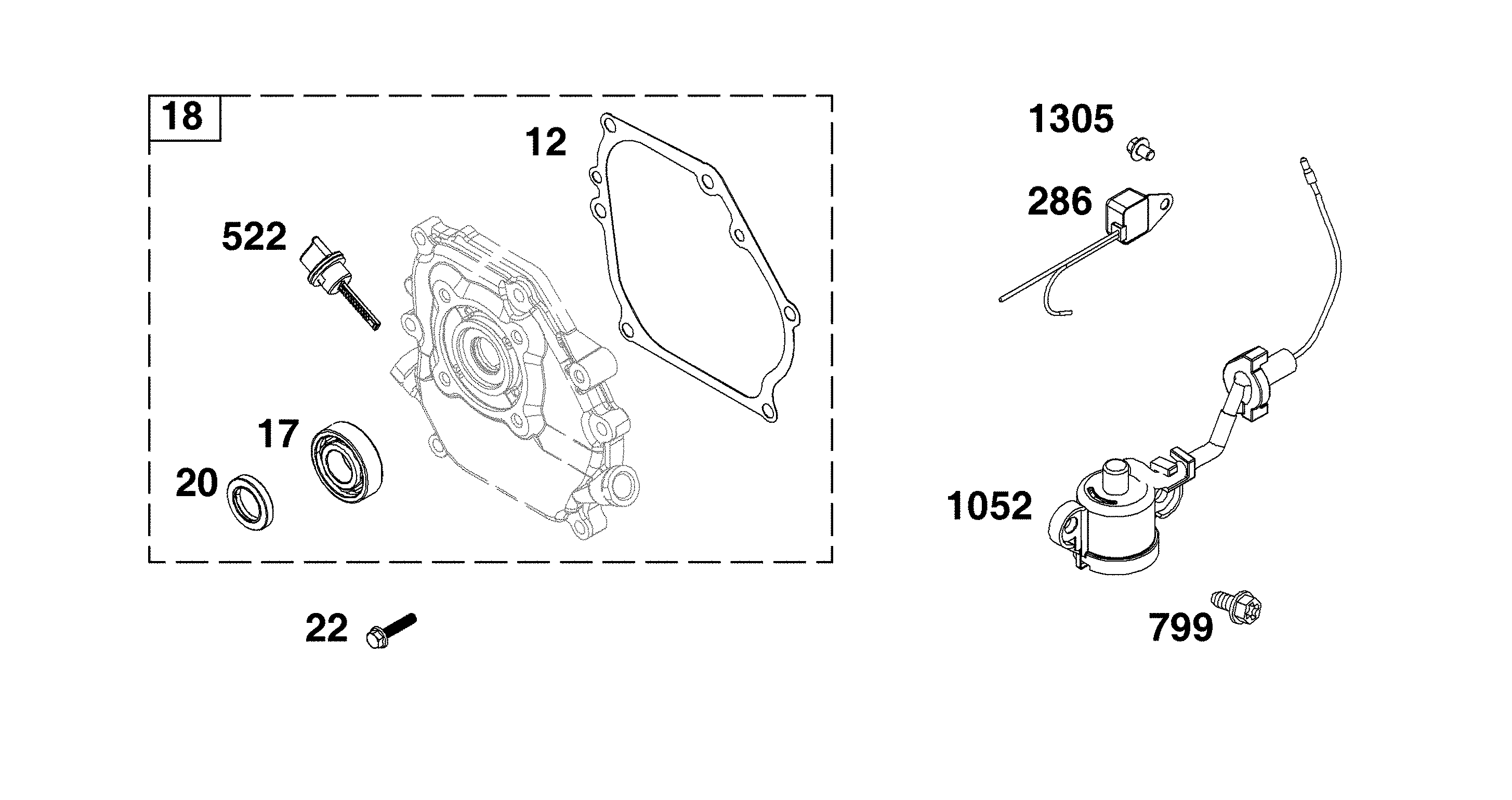 Crankcase cover/sump/lubrication