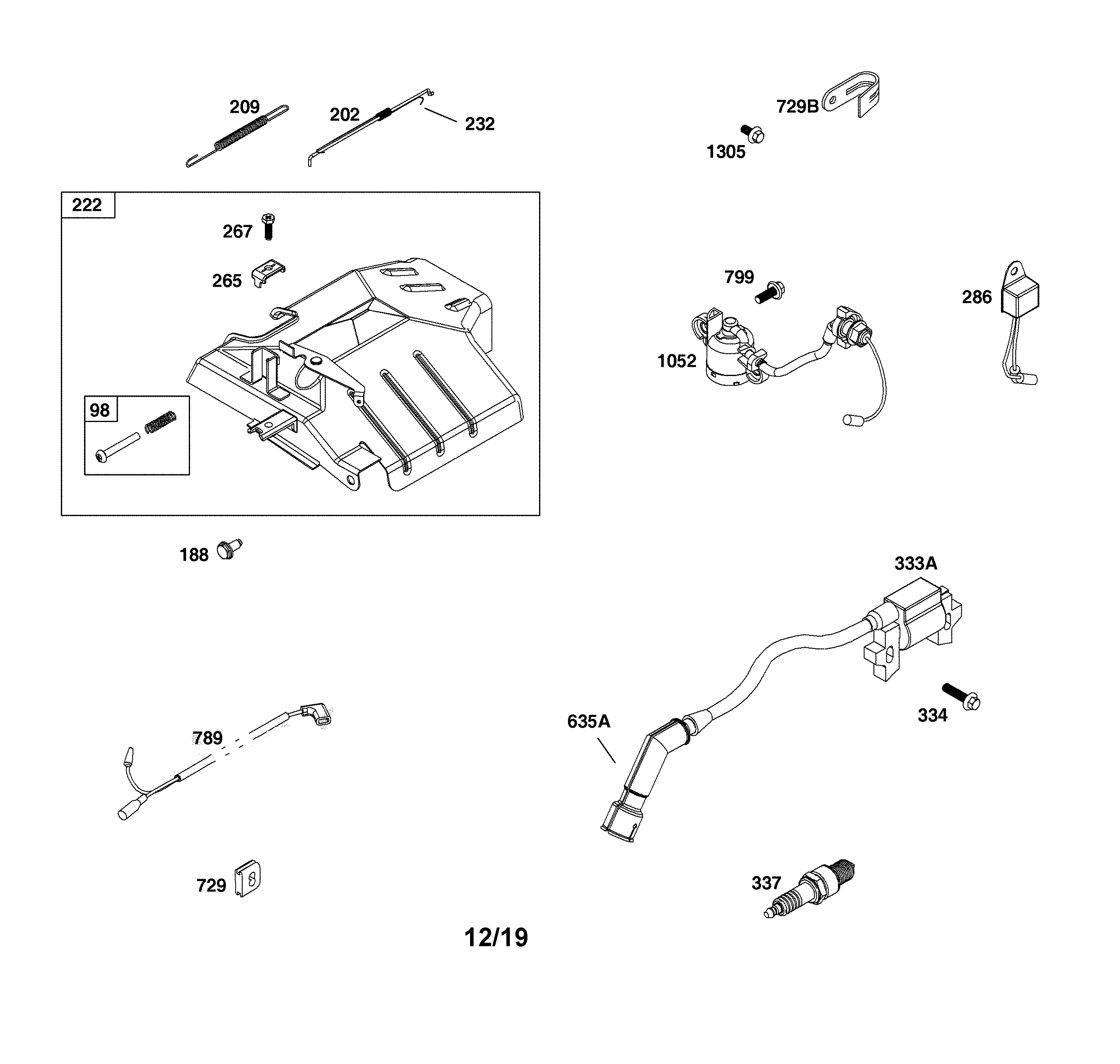 Air cleaner/alternator/armature/ignition
