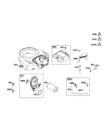 Blower housing/air cleaner