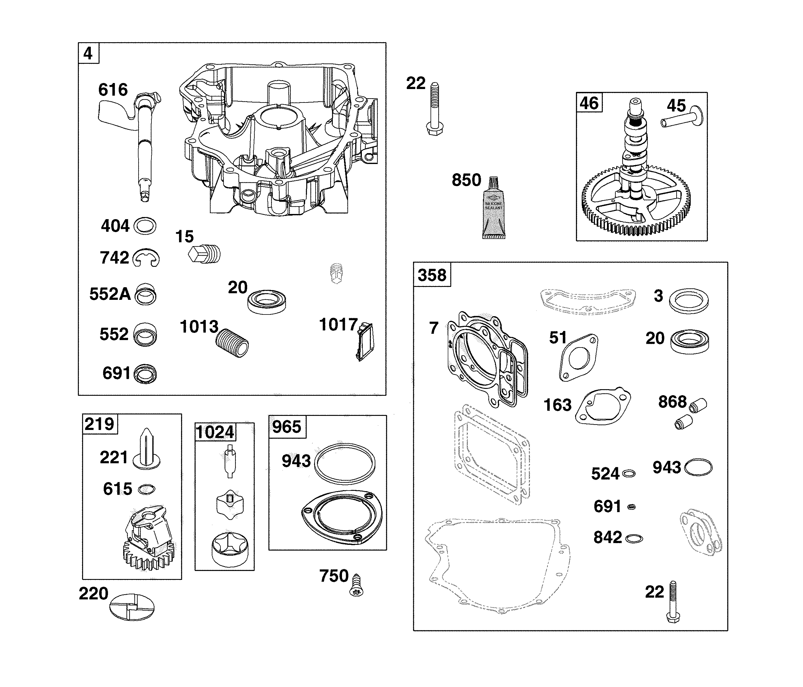Crankcase cover/sump