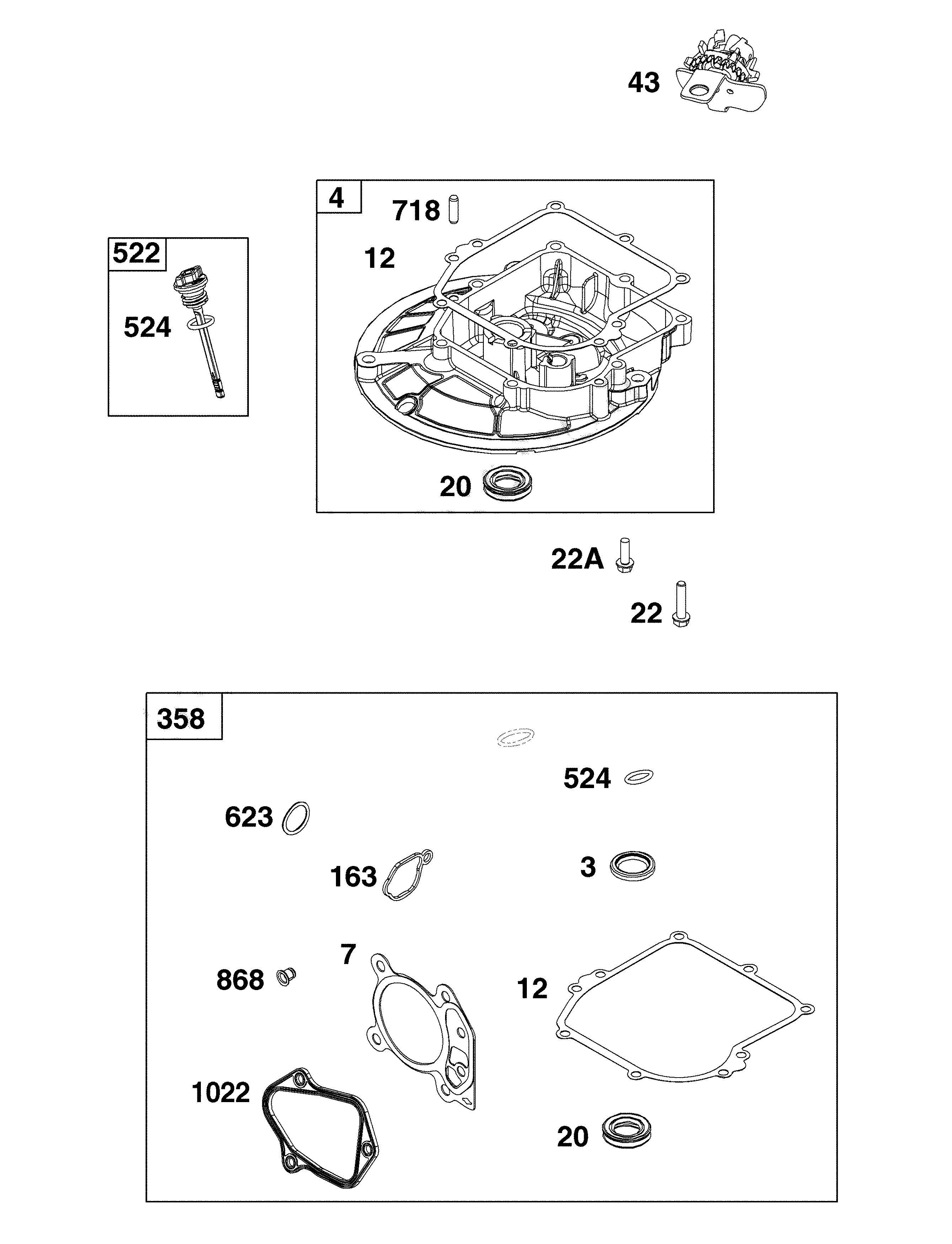 Crankcase cover/sump/lubrication