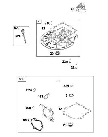 Crankcase cover/sump/lubrication