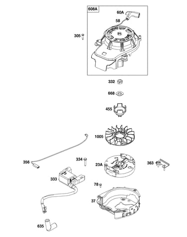 Flywheel/ignition/starter
