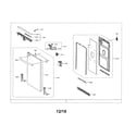 Samsung DW80R2031US/AA-00 door assembly diagram