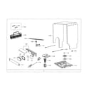 Samsung DW80R2031US/AA-00 case assembly diagram