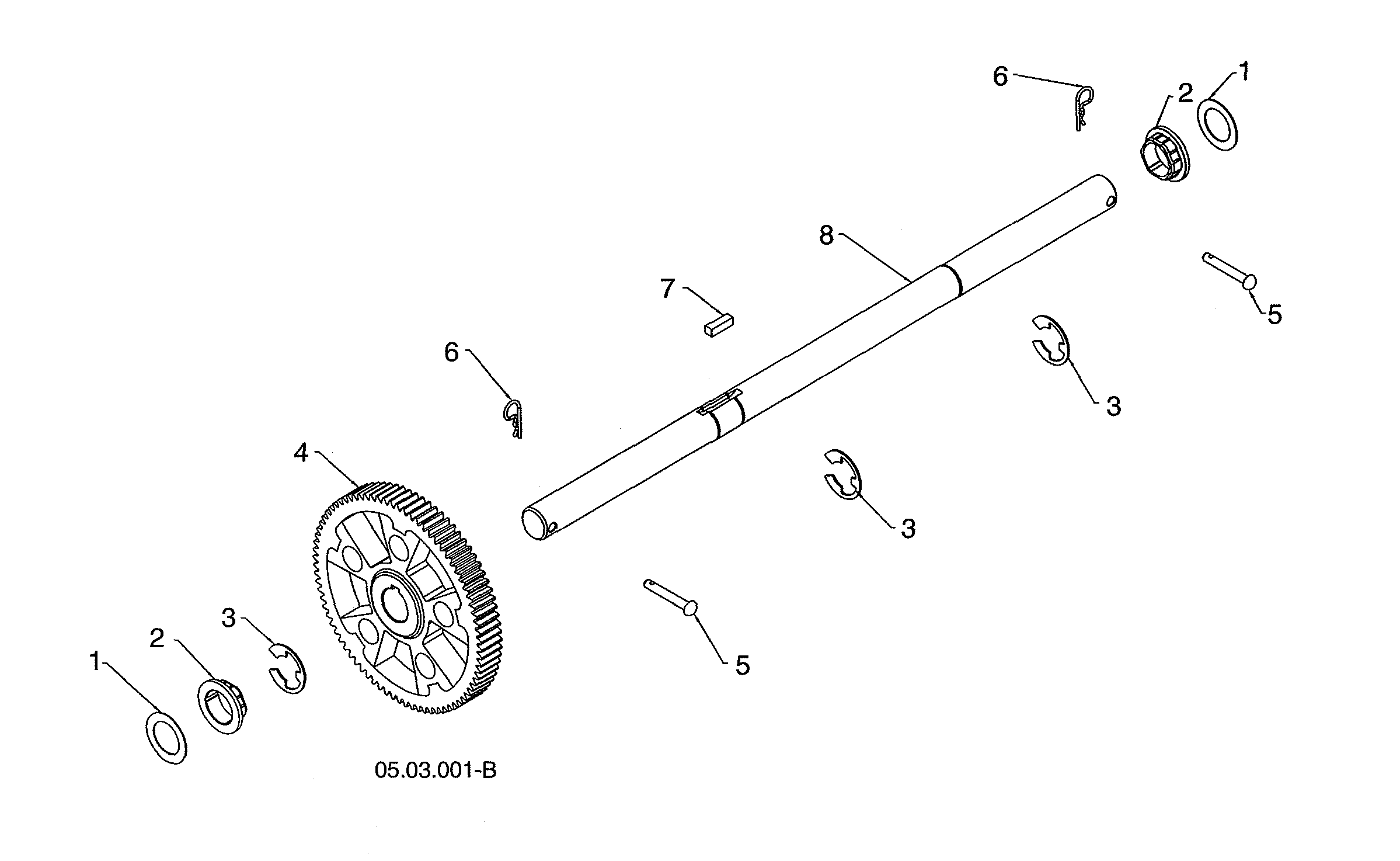 Gear/axle shaft