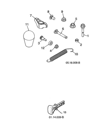 Bag of parts/ignition key