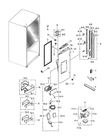 Left refrigerator door