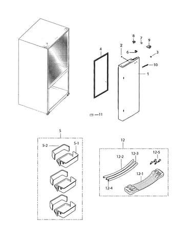 Right refrigerator door