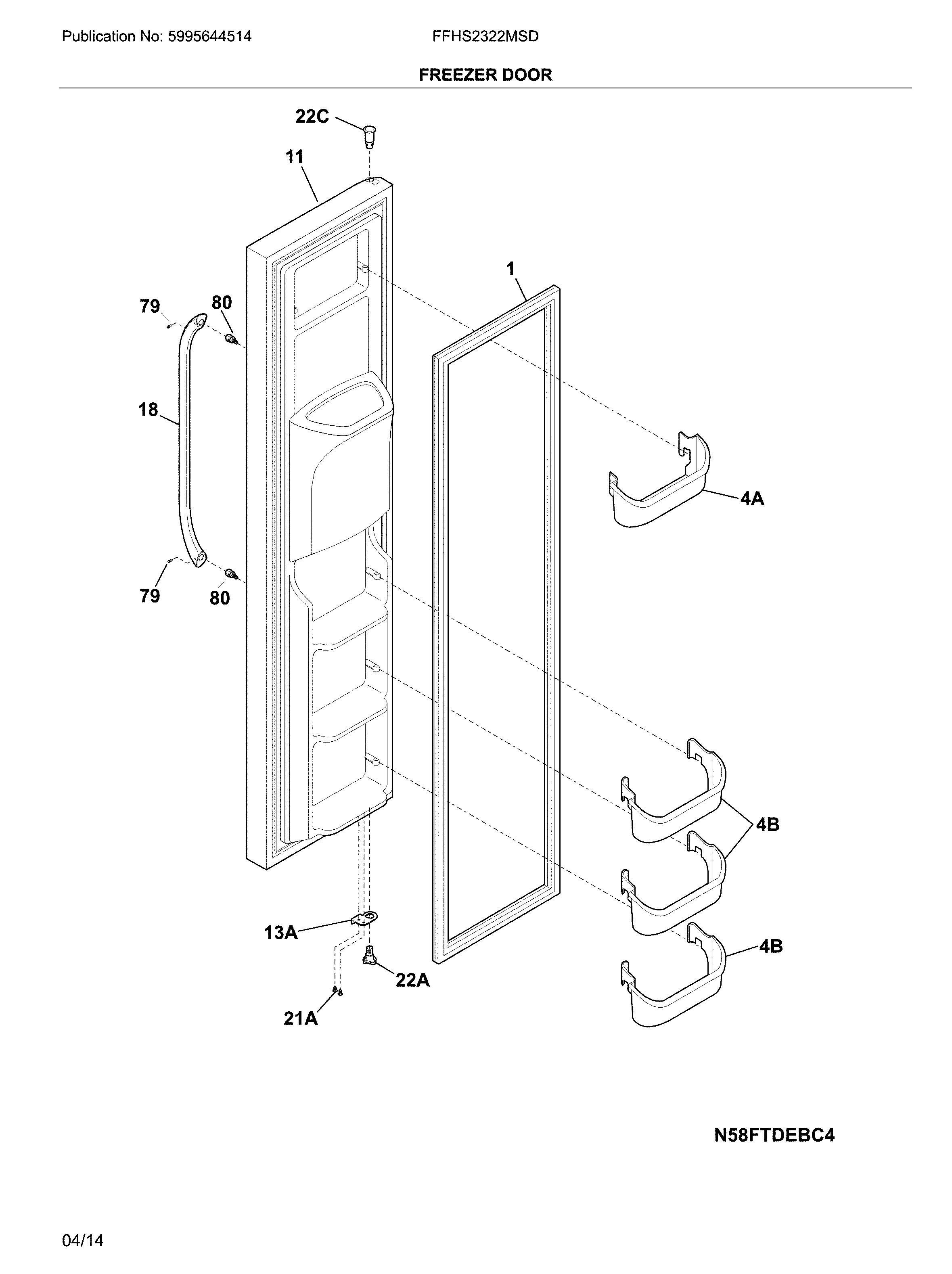 Freezer door