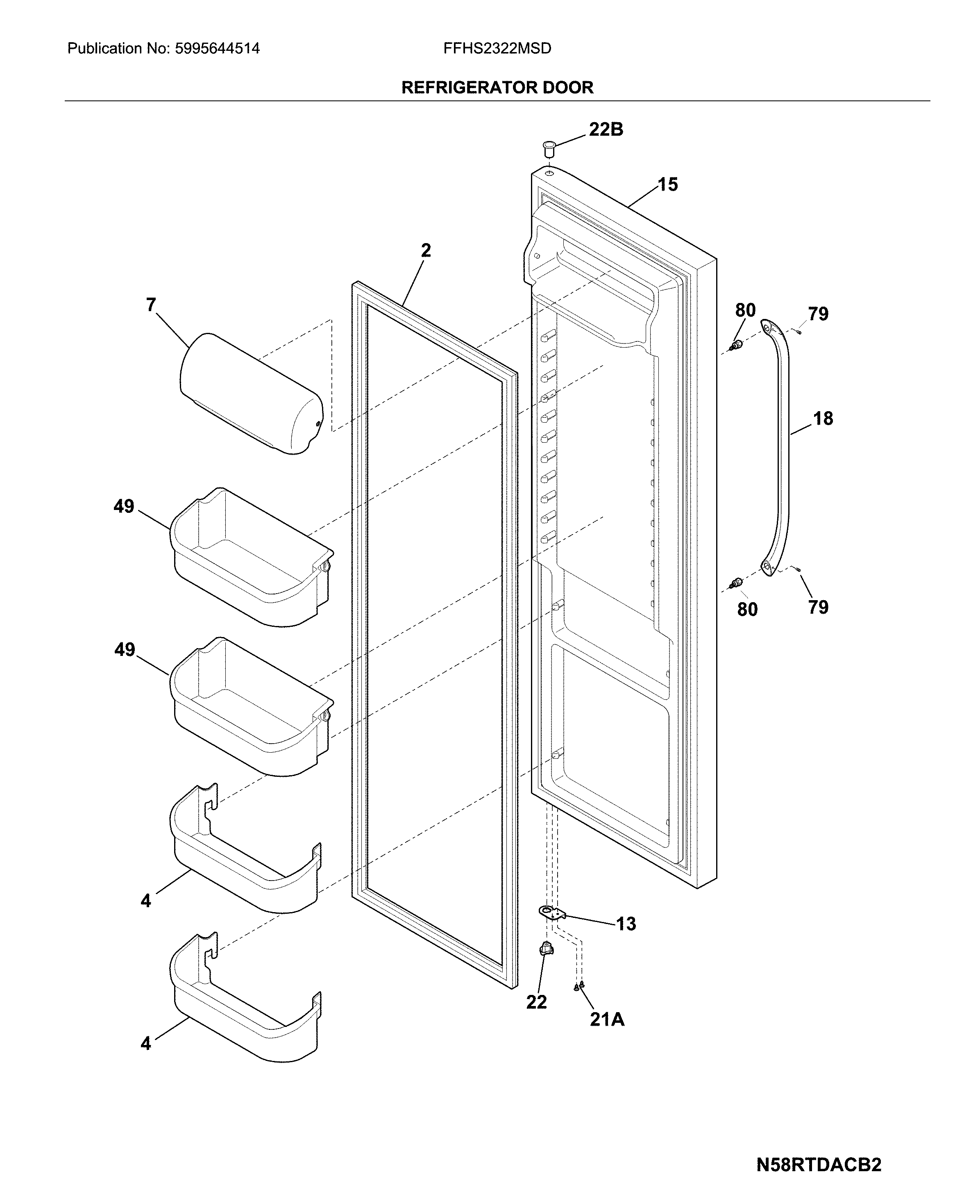 Refrigerator door